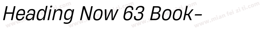 Heading Now 63 Book字体转换